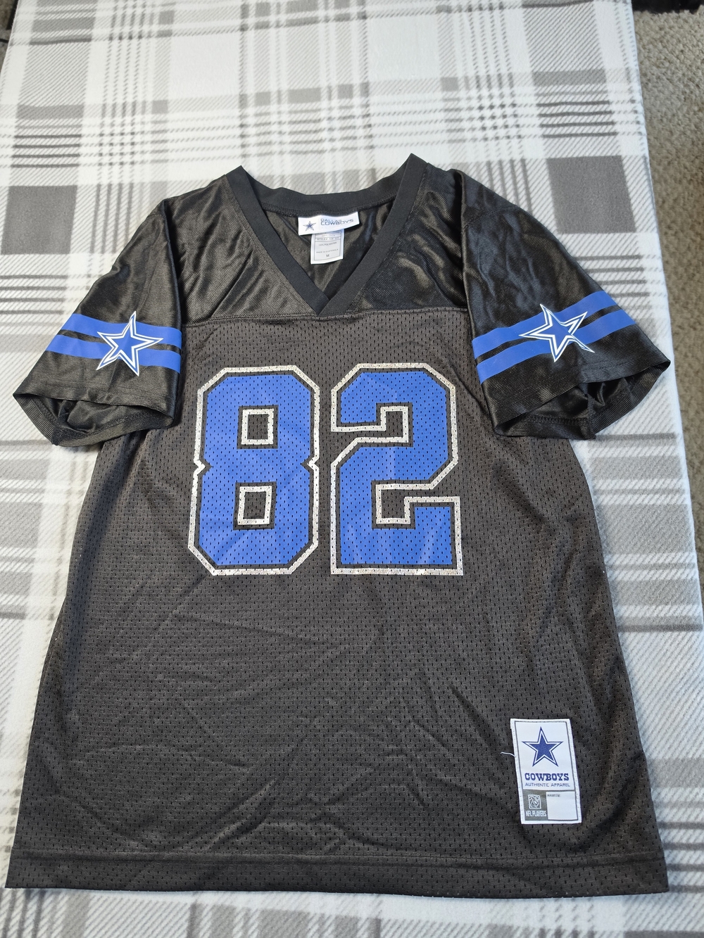 NFL Black and Blue #82 Women's Jersey